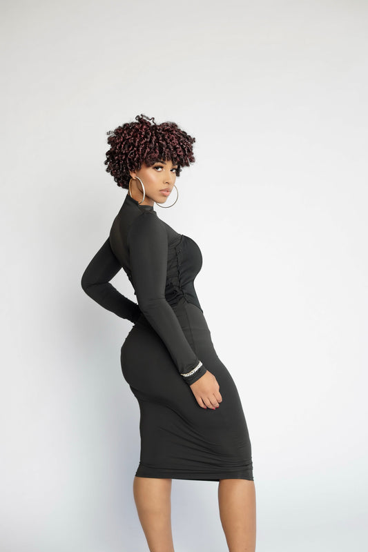 Body Language Bodycon Dress (Onyx)